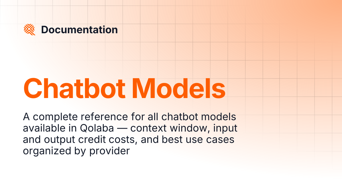 Chatbot Models | Documentation