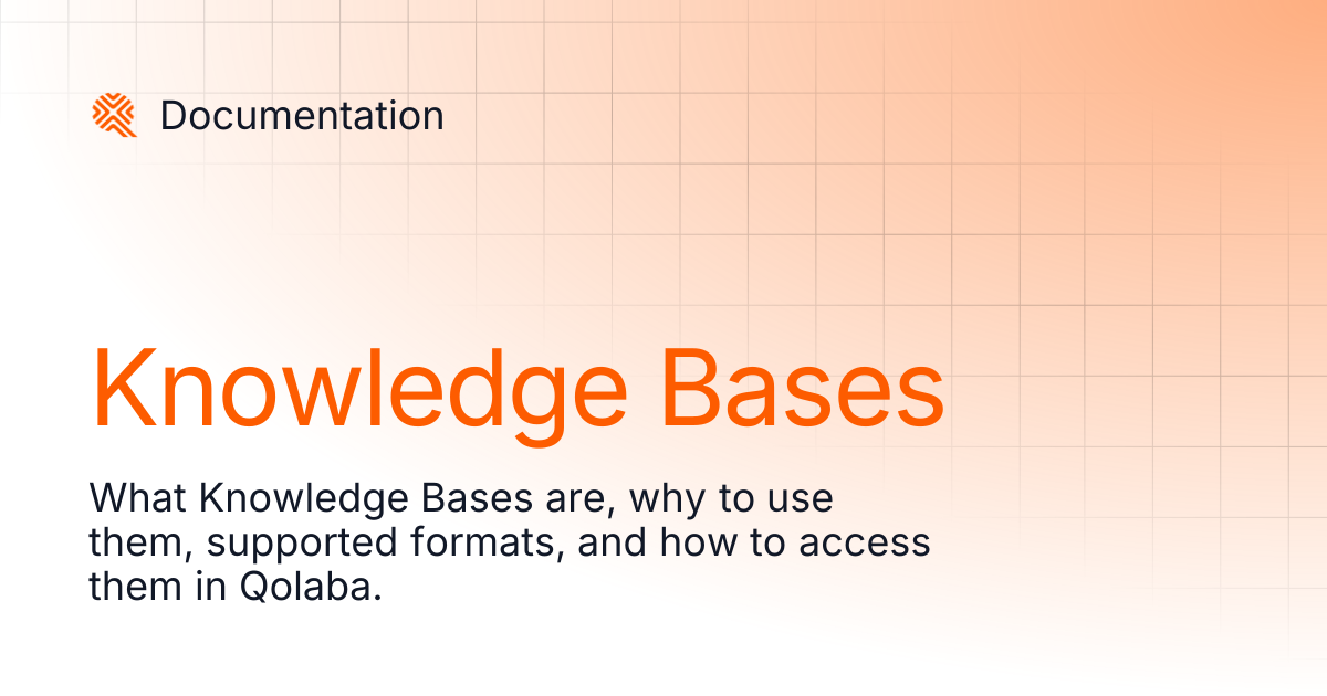 Knowledge Bases | Documentation